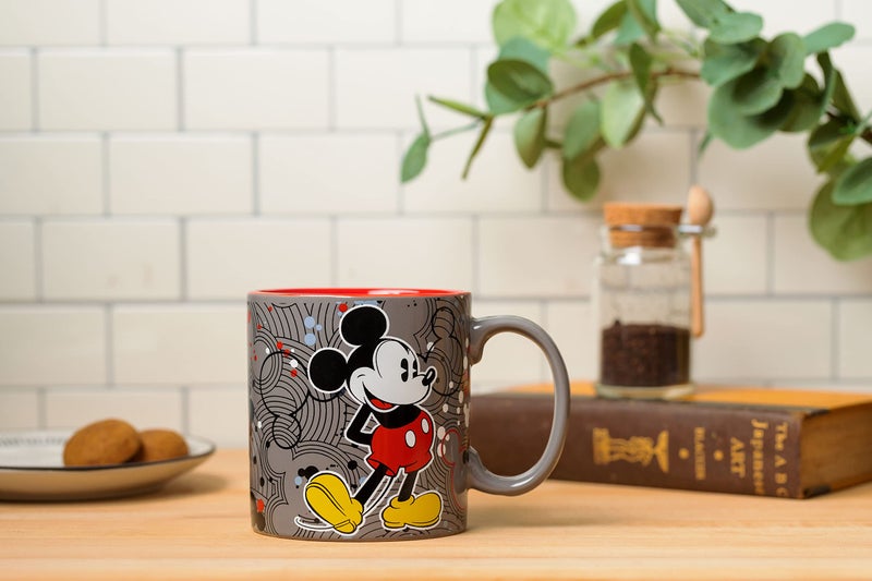 Silver Buffalo Disney Mickey Mouse Pattern Vintage Ceramic Coffee Mug  20 Ounces - Image 5